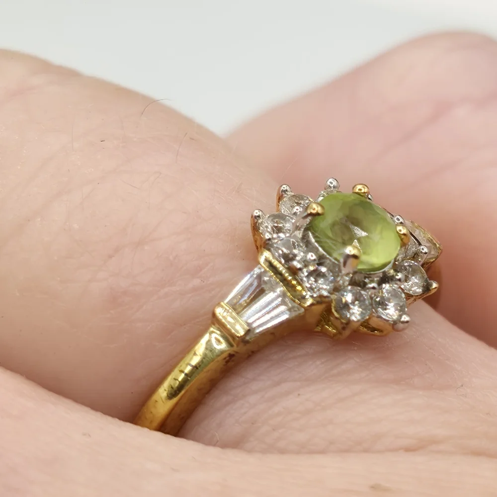 NWOT Rare Genuine Sava Sphene Sunburst Ring - Picture 7 of 8